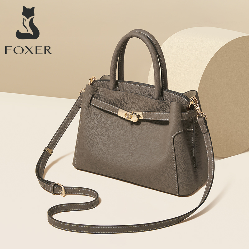Luxury Bags Sale - FOXER Genuine Leather Women's Handbag Luxury