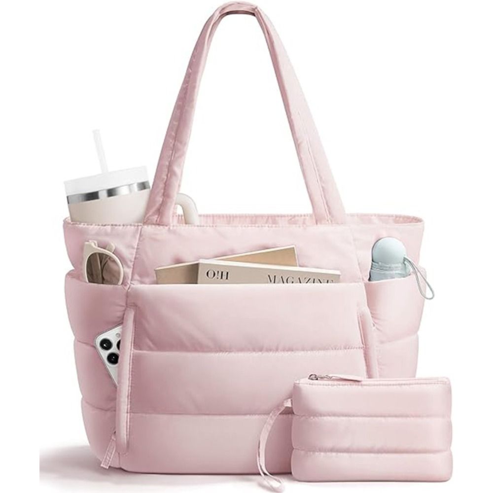 Accordion Wallet Zip - Large Capacity Puffer Tote Bag for