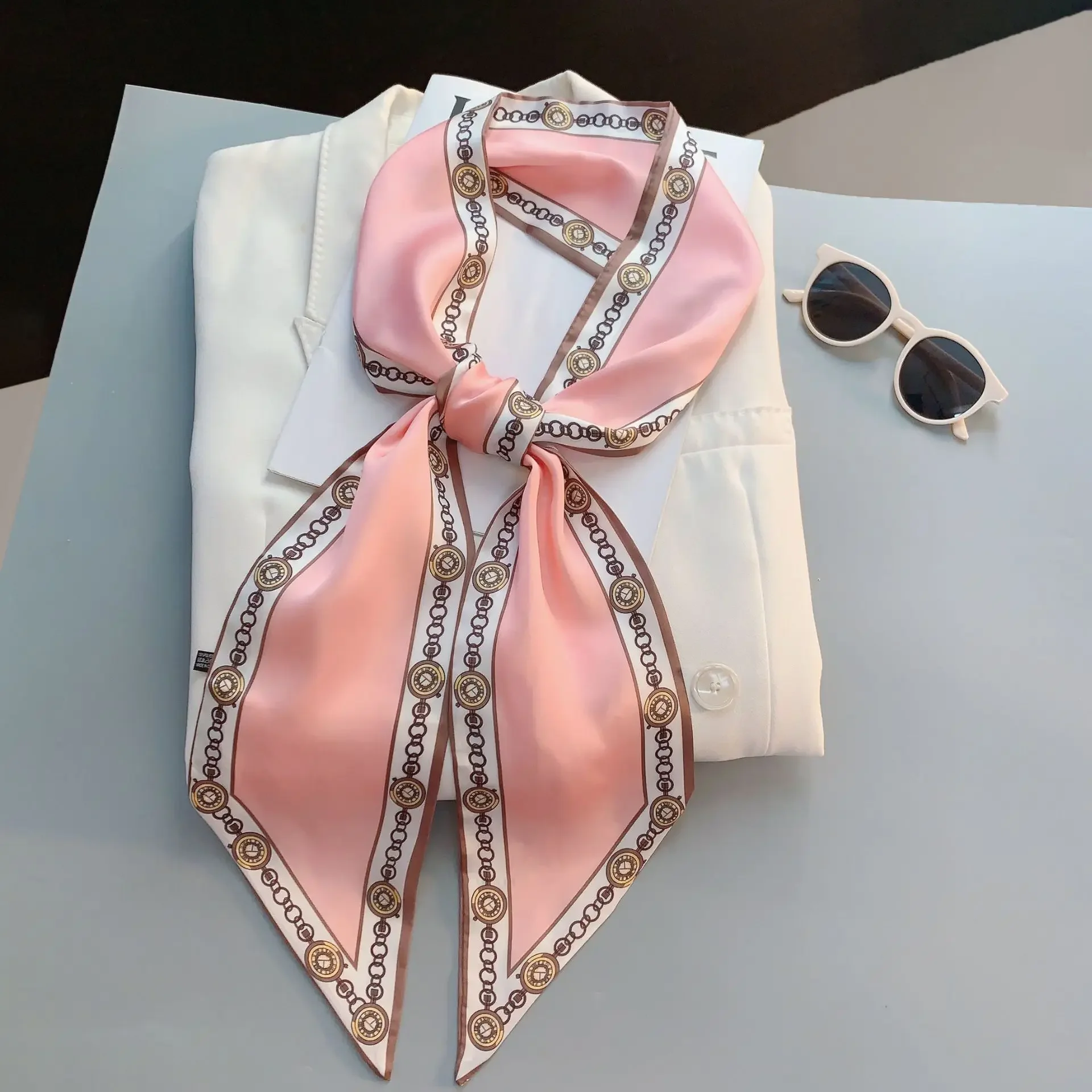 Design Print Skinny Scarf Plai - Luxury Bags For Women Brands recension och pris