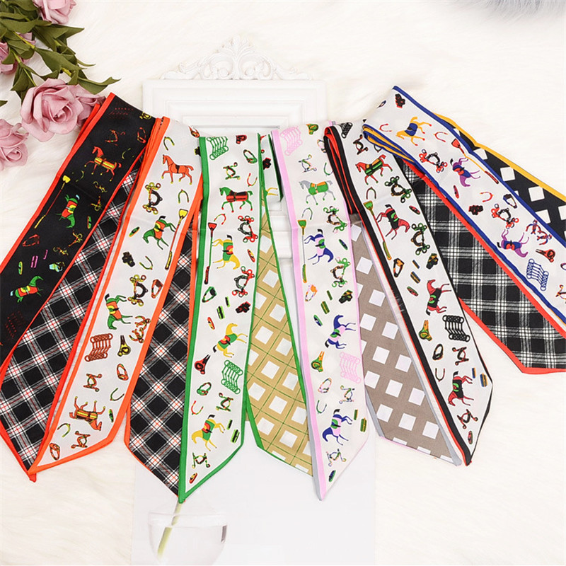 Horse Plaid Skinny Scarf Women - Luxury Bags For Women Brands recension och pris
