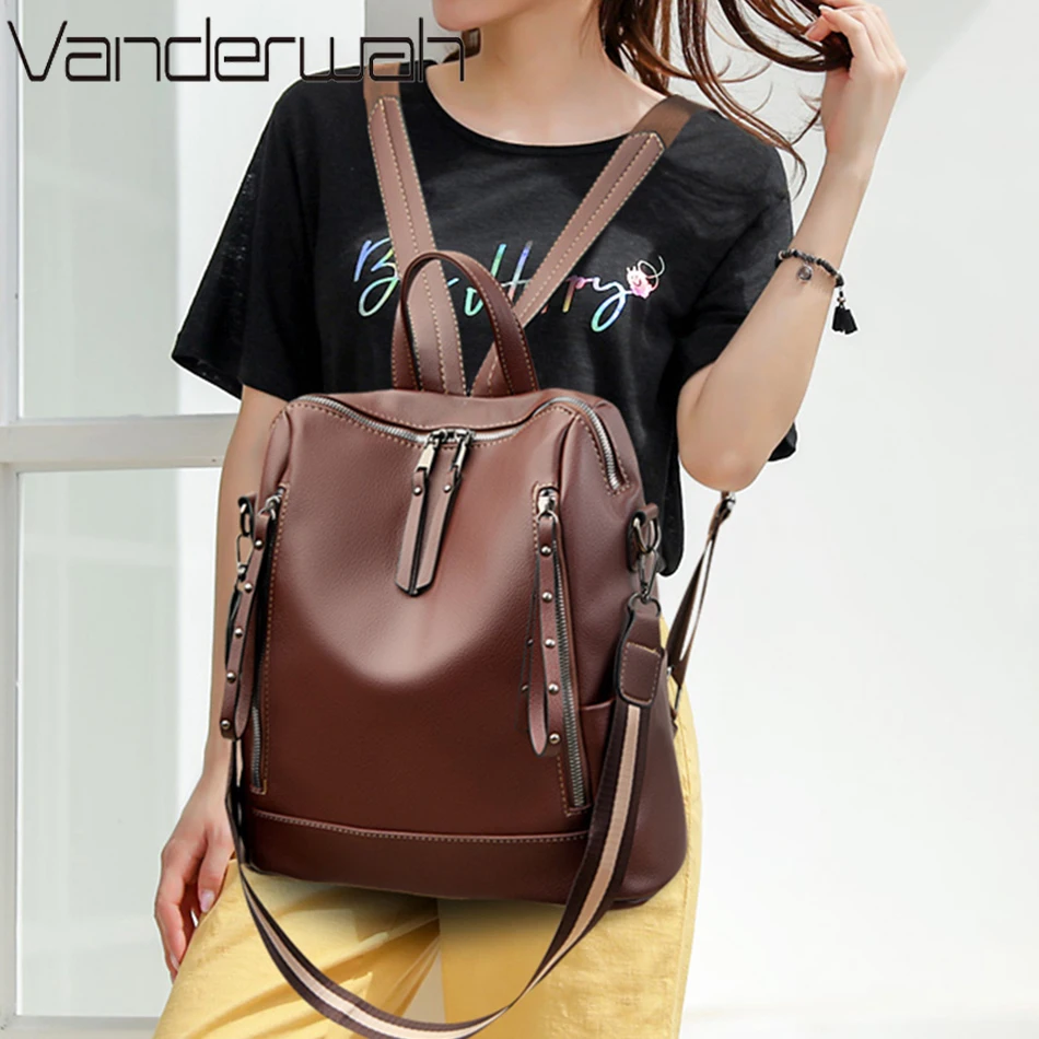Brand Luxury Backpacks Soft Le - Luxury Bags For School recension och pris